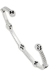 Sterling Silver Interlocking G Cuff Bracelet