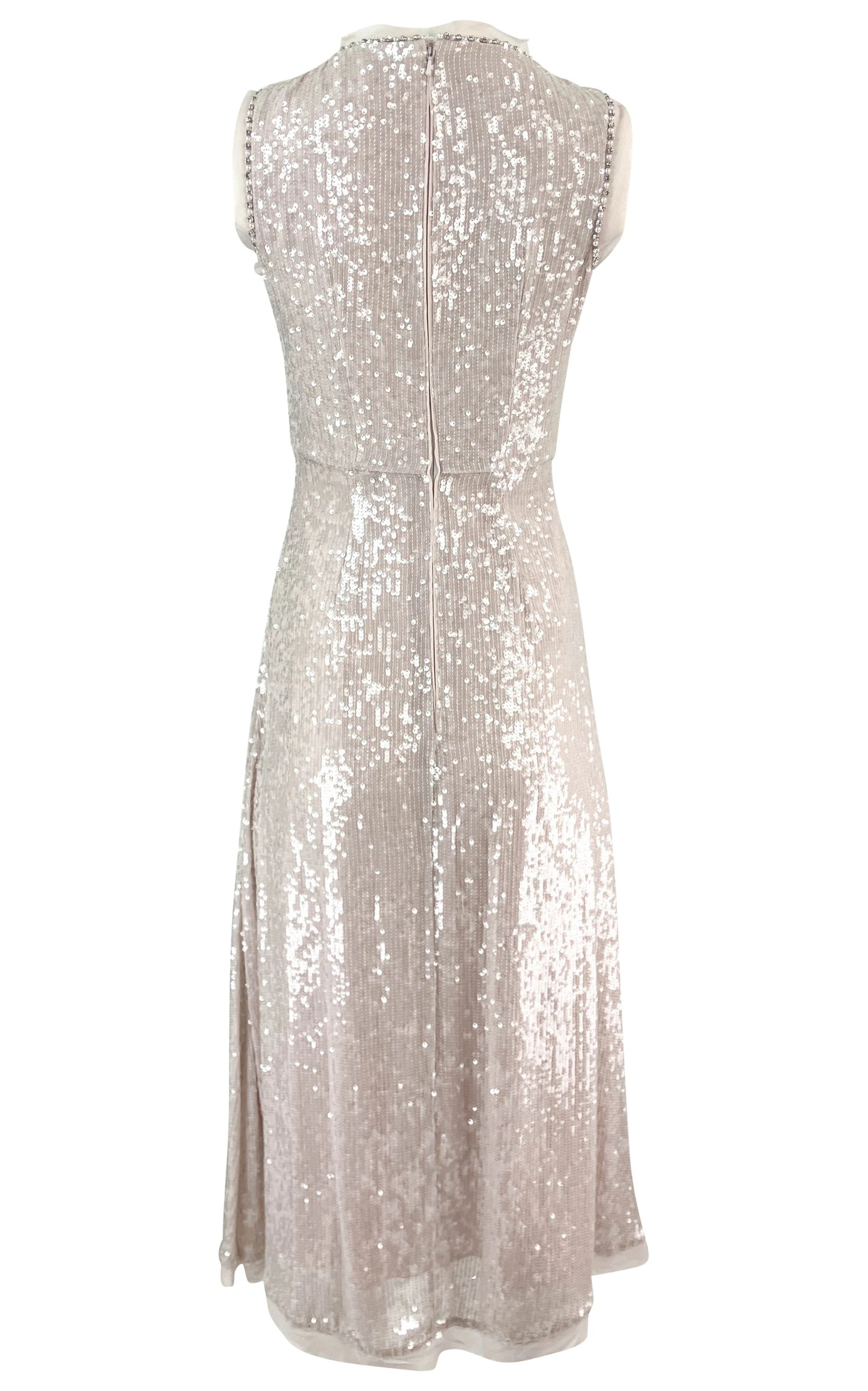 Denise Crystal Embellished Sequin Midi Dress