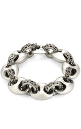 Sterling Silber Interlocking G Marina Kettenarmband