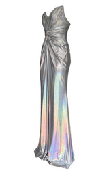 Silbernes Metallic-Cocktailkleid