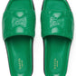Sandalias verdes con GG Matelassé