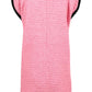 Vestido recto rosa de mezcla de lana