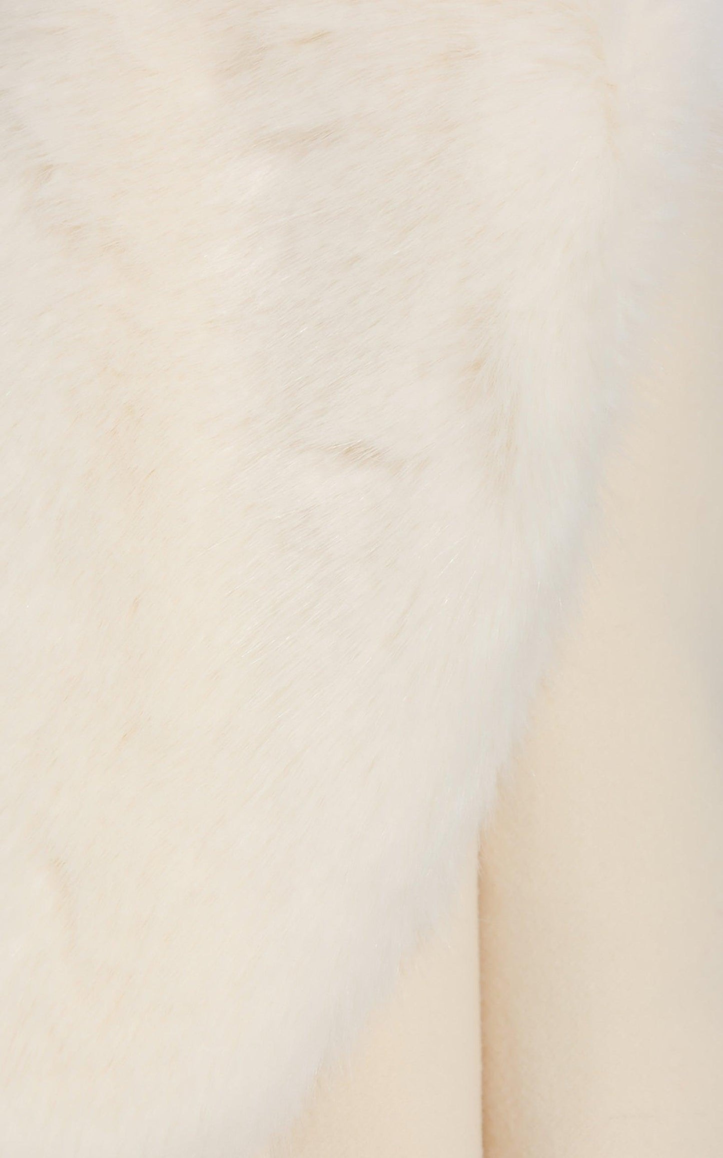 Cosmogonie bæltefrakke i imiteret pels trimmet uldblanding