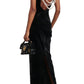 Pearl-embellished velvet gown-Maxi Dresses-Balmain-FR 40-Black-Viscose-Runway Catalog