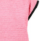 Robe droite rose en laine mélangée