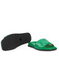 Sandalo Slide Gg Matelassé Verde