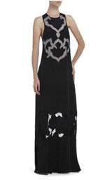  BCBGMAXAZRIAPerla Blocked Design Silk Dress - Runway Catalog