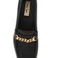  GucciBlack Leather Sylvie Chain Loafers - Runway Catalog