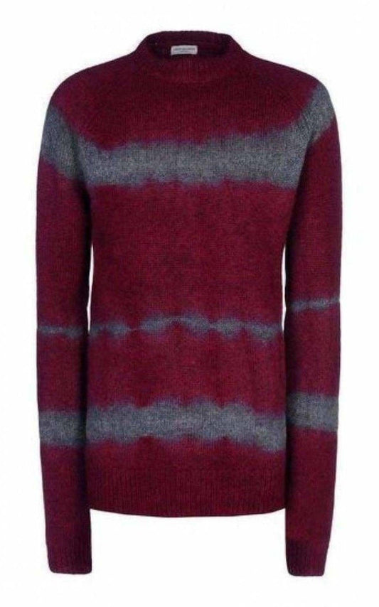  Dries Van NotenMiles Burgundy  Wool Sweater - Runway Catalog