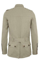  BalmainNatural Safari Cotton Jacket - Runway Catalog