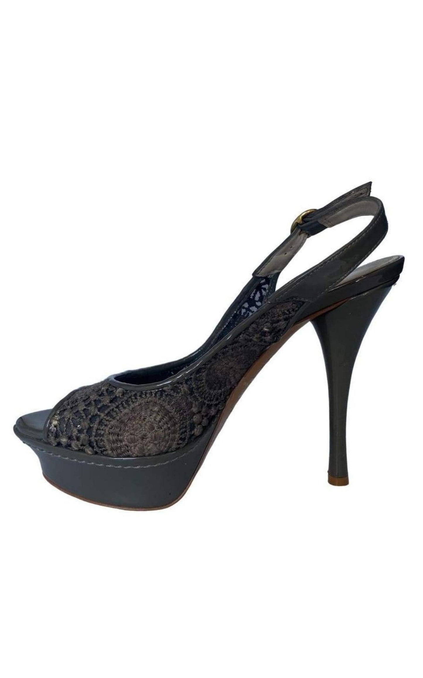  Latitude FemmePatent Leather Platform Sandal Shoes - Runway Catalog