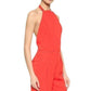  Nina RicciRed Open Back Sleeveless Silk Jumpsuit - Runway Catalog