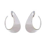  Robert Lee MorrisRobert Lee Morris Silver Crescent Clip Hoop Earrings - Runway Catalog