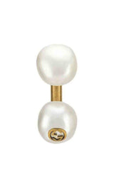  GucciSingle Earring with Pearls in Gold - Runway Catalog