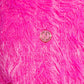 Cardigan in lana spazzolata rosa