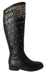 Knee High Leather Boots Alaïa