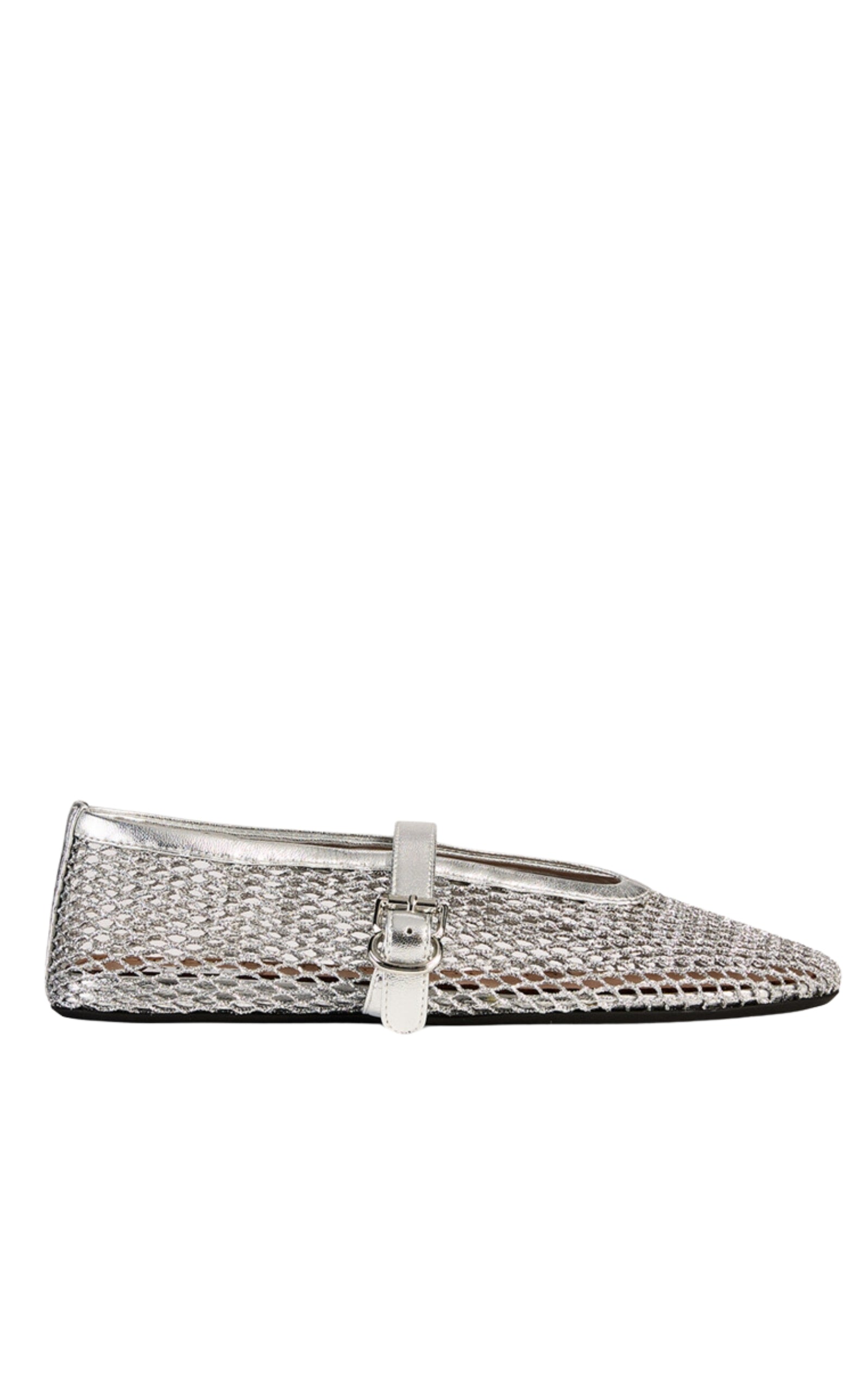 Metallic Fishnet Mary Jane Flats Alaïa