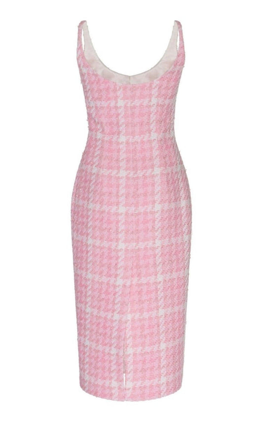 Checked Tweed Midi Dress Alessandra Rich