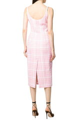 Checked Tweed Midi Dress Alessandra Rich