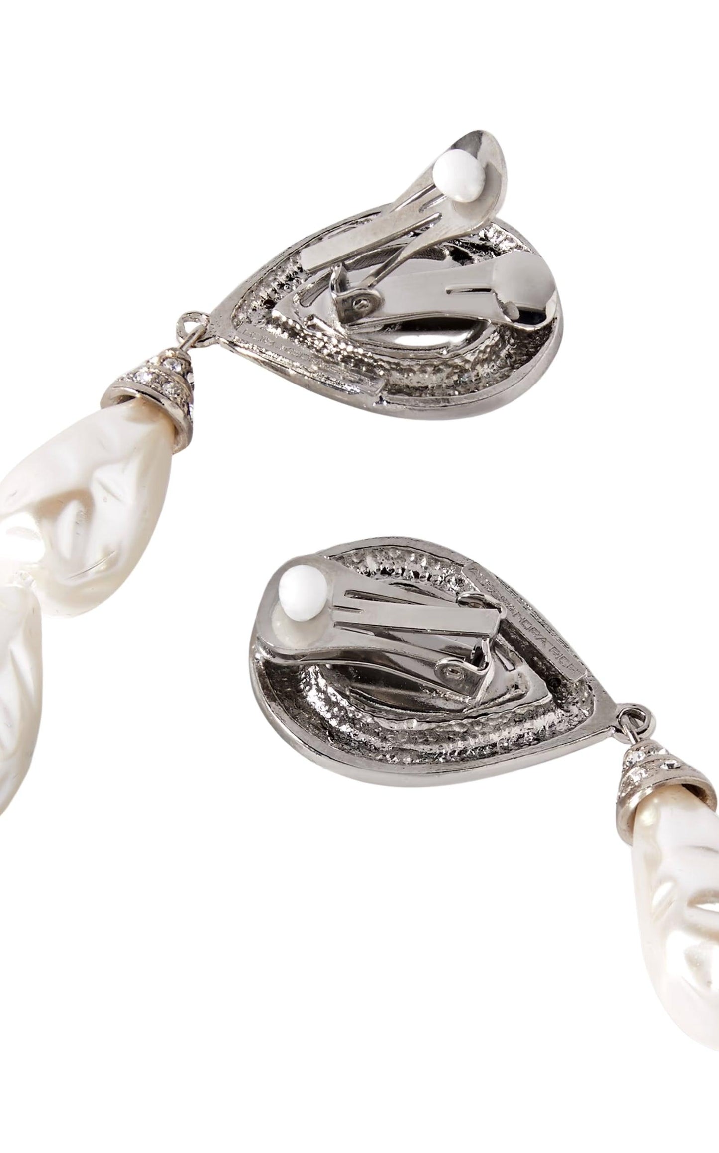 Crystal-embellished Pearl Clip-on Earrings Alessandra Rich