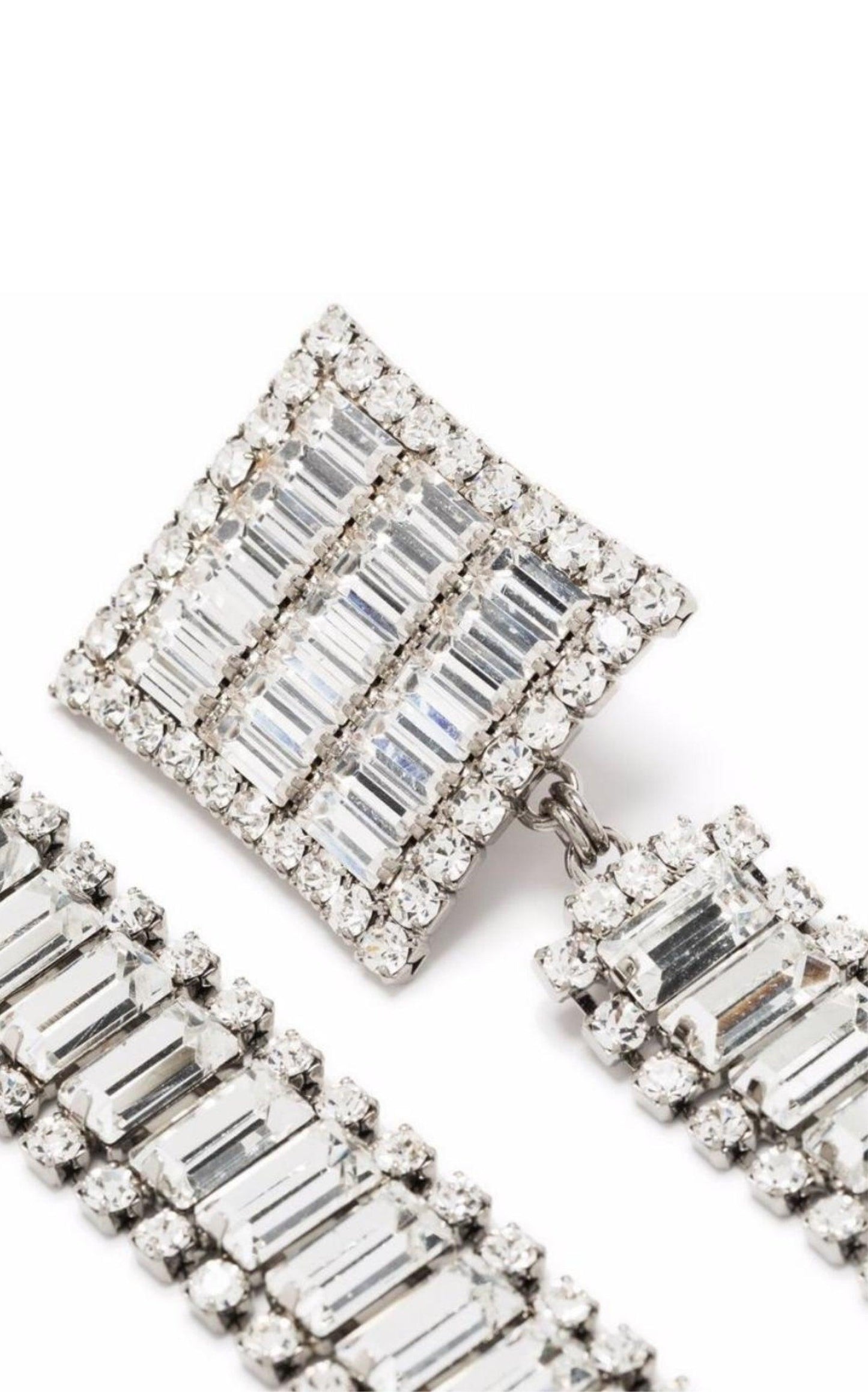 Long Crystal-embellished Earrings Alessandra Rich