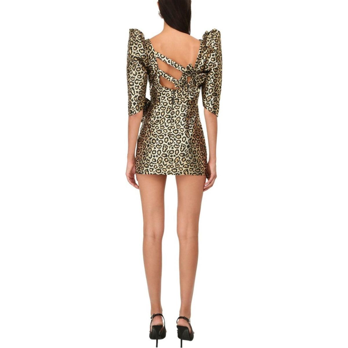 Lurex Leo Jacquard Mini Dress Alessandra Rich