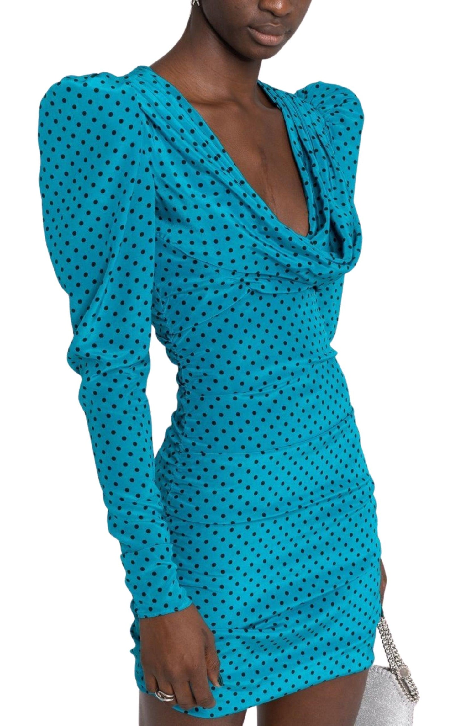 Polka-dot Silk Draped Mini Alessandra Rich