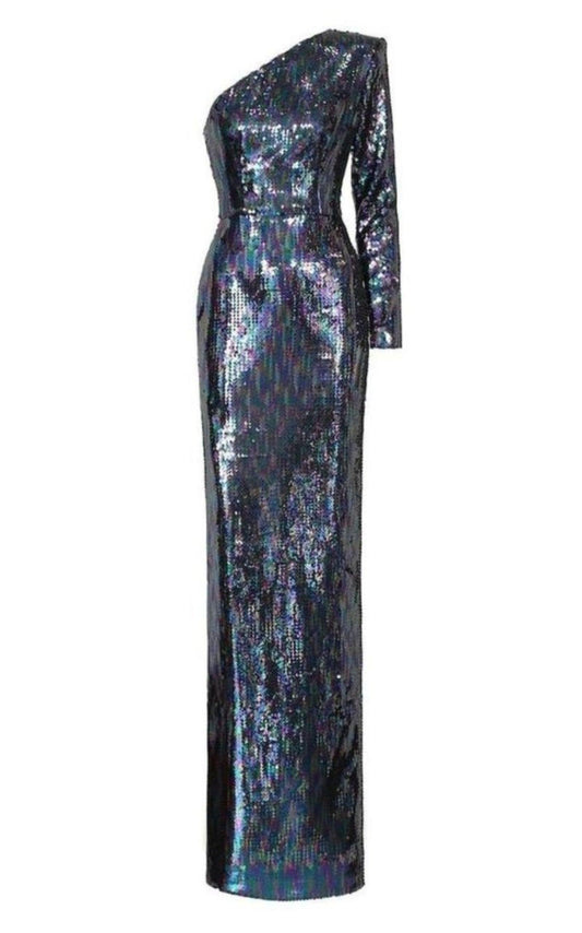 Tallon Sequin One Sleeve Gown Alex Perry