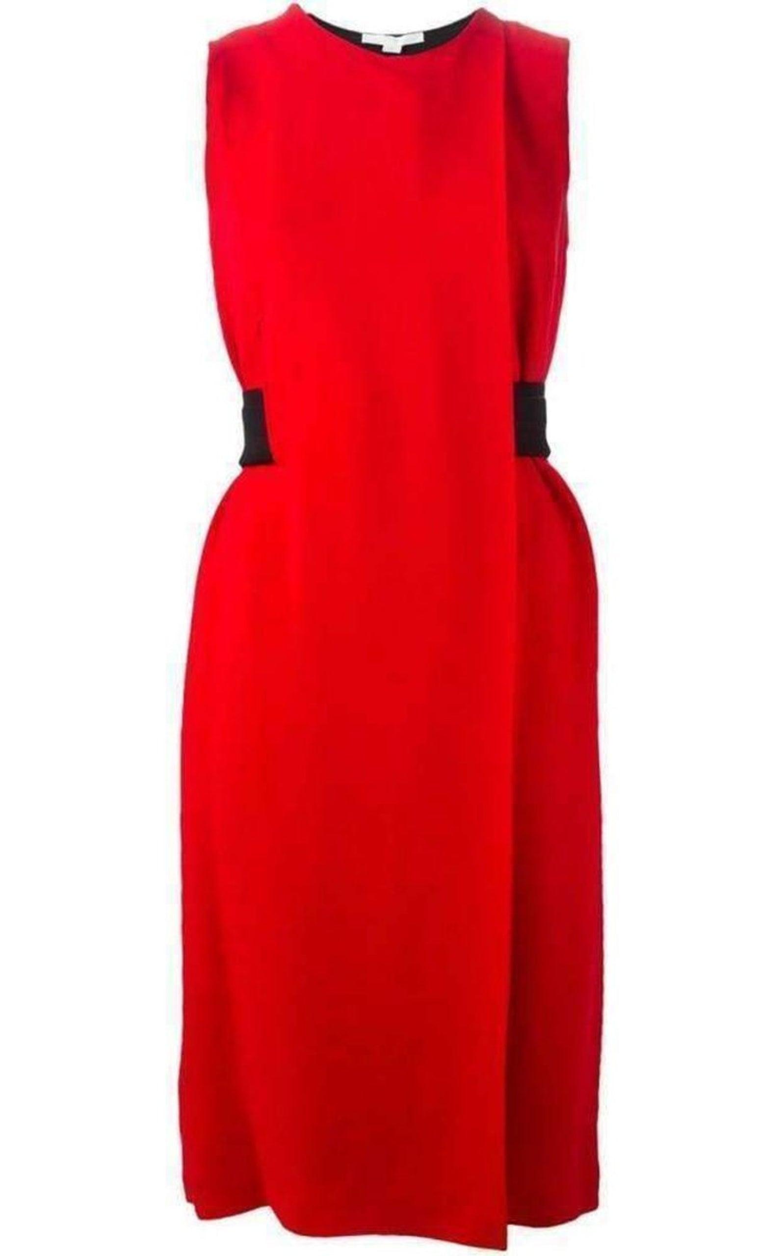 Belt Detail Red Sheath Dress Alexander Wang