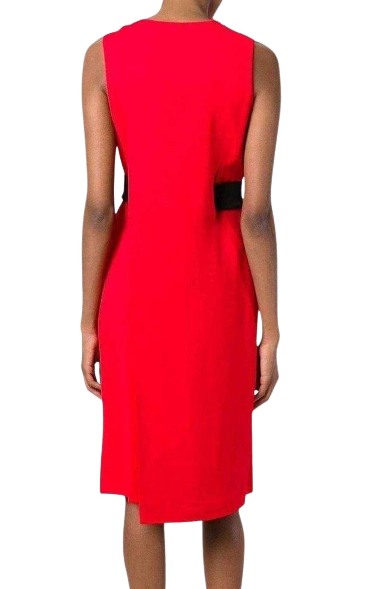 Belt Detail Red Sheath Dress Alexander Wang