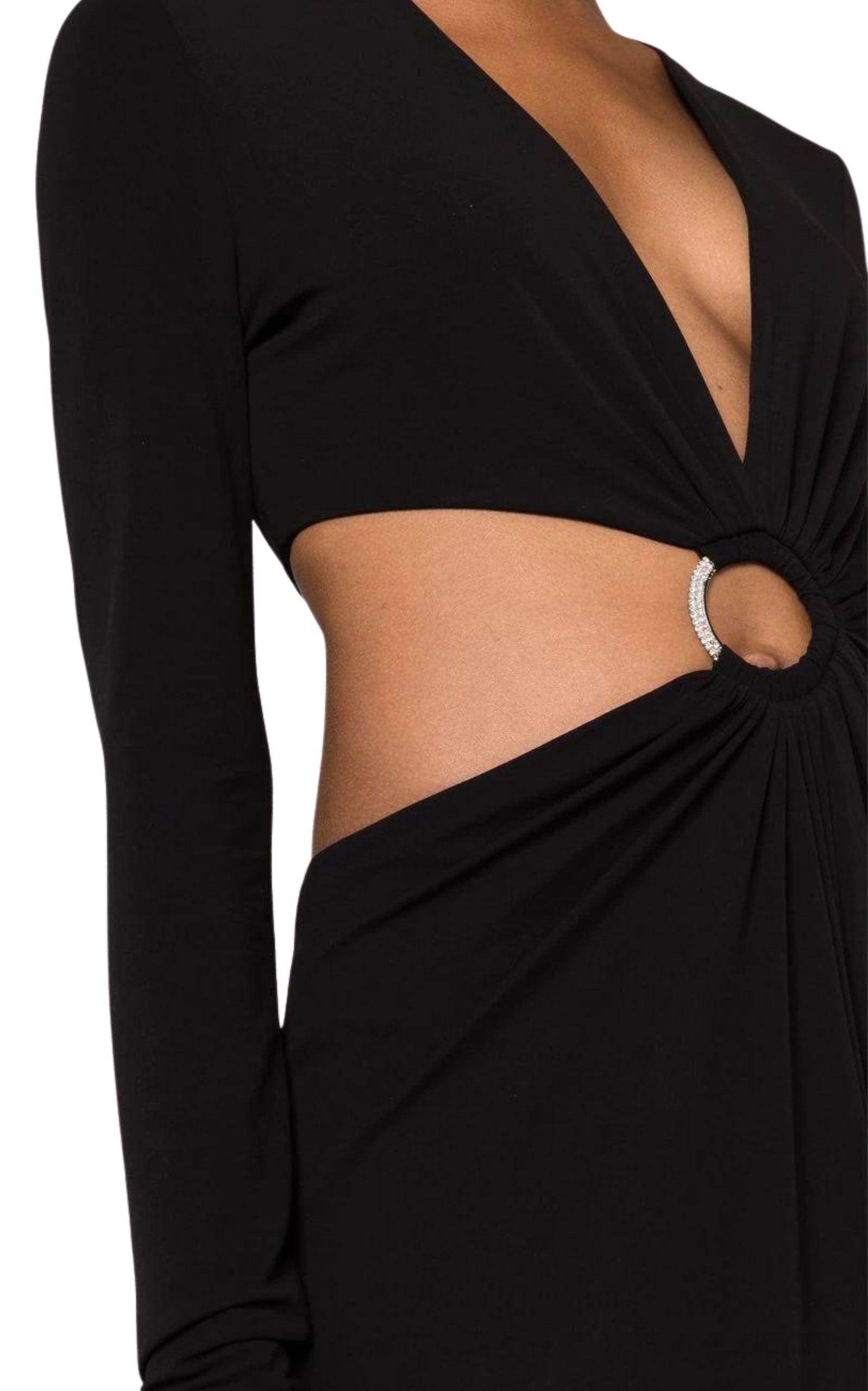 Hoop-detail Cut-out Asymmetric Dress Alexandre Vauthier