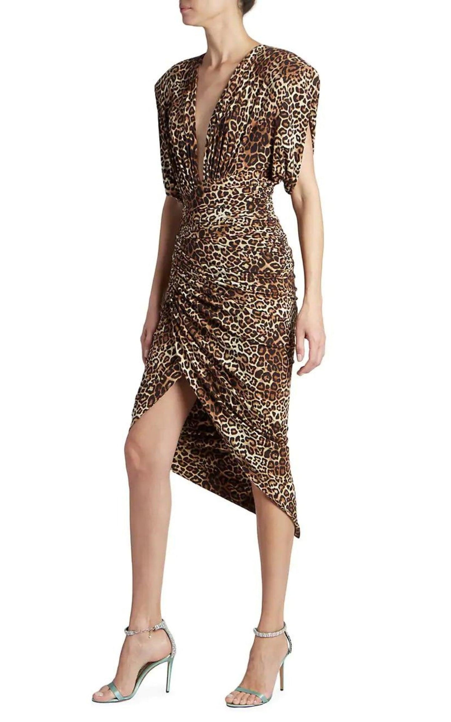 Leopard-print Ruched Dress Alexandre Vauthier