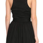 Black Fitted Wrap Metal Chain Straps Dress Balmain