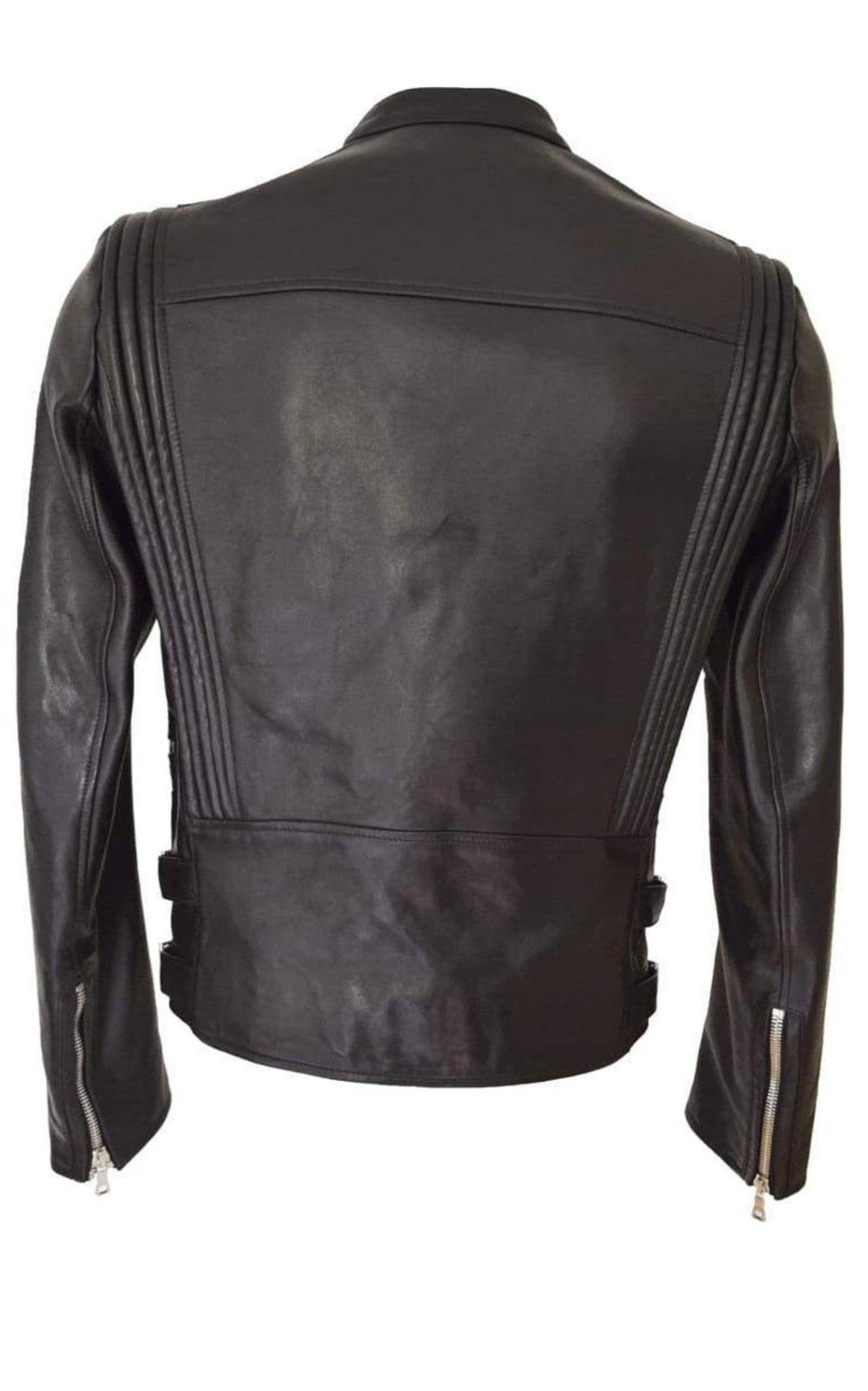 Black Leather Biker Jacket Balmain