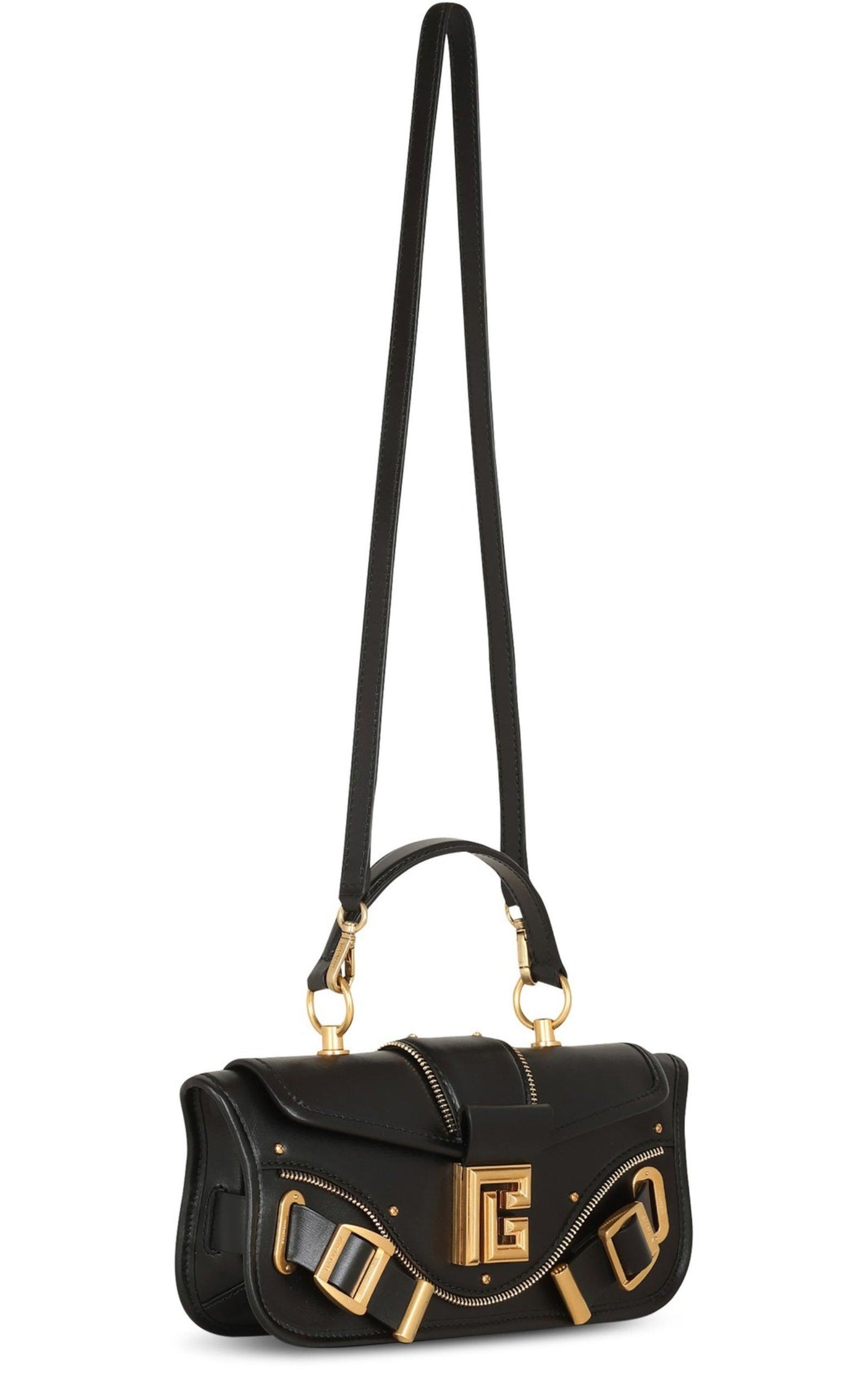 Blaze Small Leather Shoulder Bag Balmain