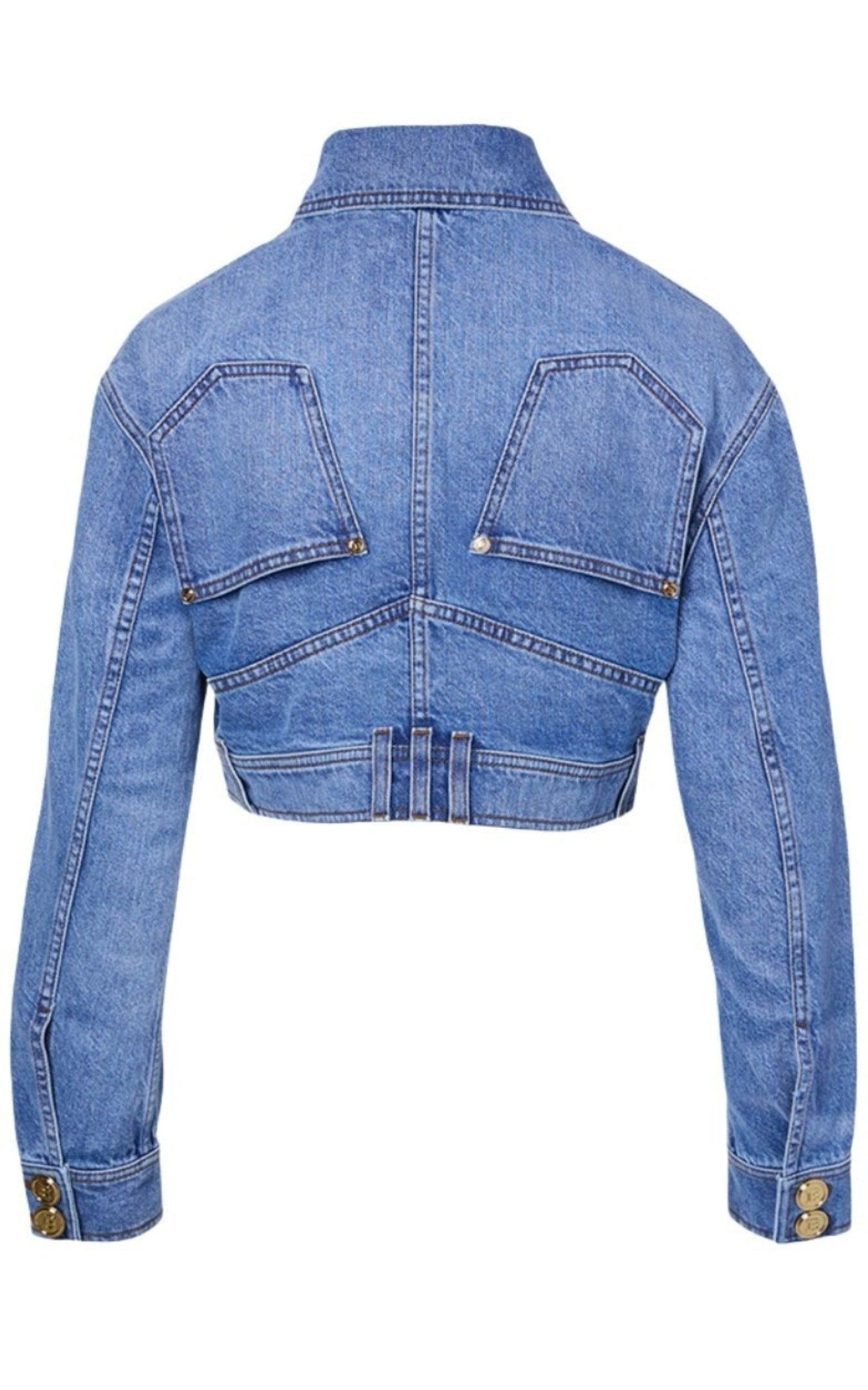 Cropped Denim Jacket Balmain