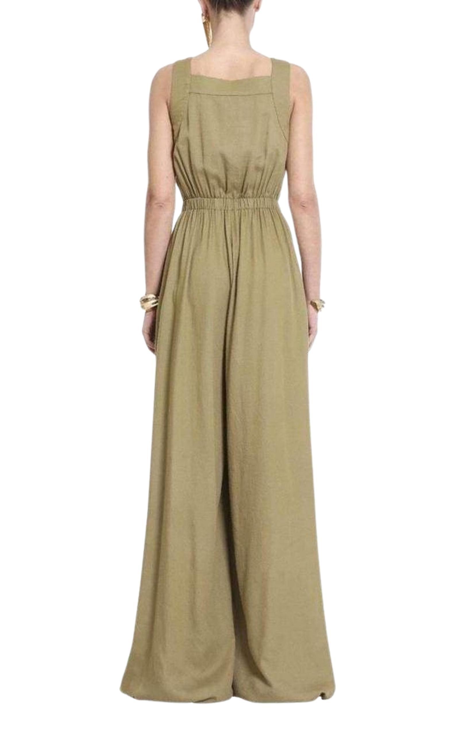 Light khaki Military Jumpsuit Balmain