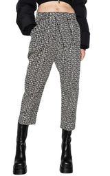 Balmain Monogram Print Cropped Track Pants