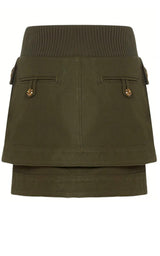 Patch-pockets Mini Denim Skirt Balmain