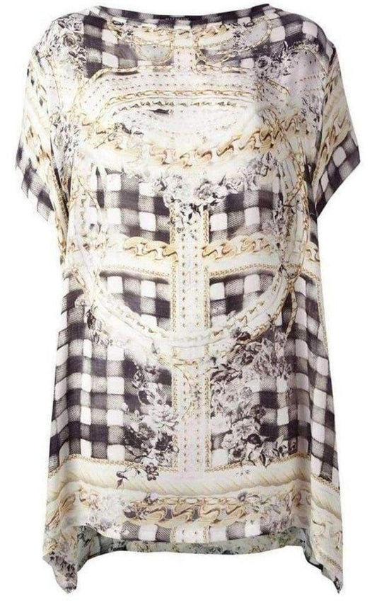 Printed Silk Dress Tunic Balmain