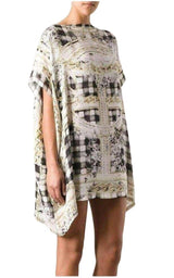 Printed Silk Dress Tunic Balmain