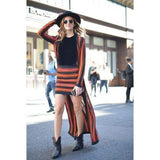 Striped Stretch-Knit Mini Skirt Balmain