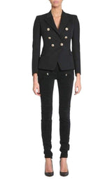 Velvet Biker Jeans Balmain