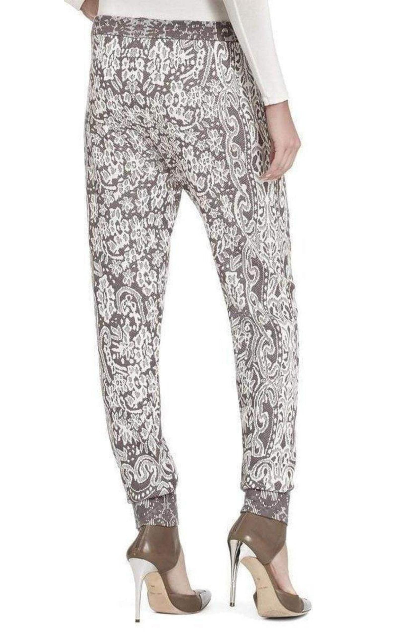 Alder Relief Jacquard Lace Silk Blend Sweat pant BCBGMAXAZRIA