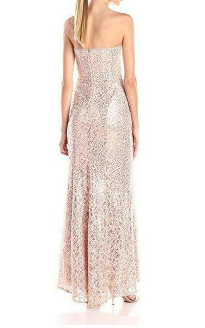 Applique Chiffon Sequinned Cutout Dress BCBGMAXAZRIA