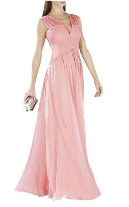 Astella Sleeveless Shirred Gown BCBGMAXAZRIA