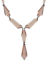 Asymmetric Stone Chain Necklace BCBGMAXAZRIA