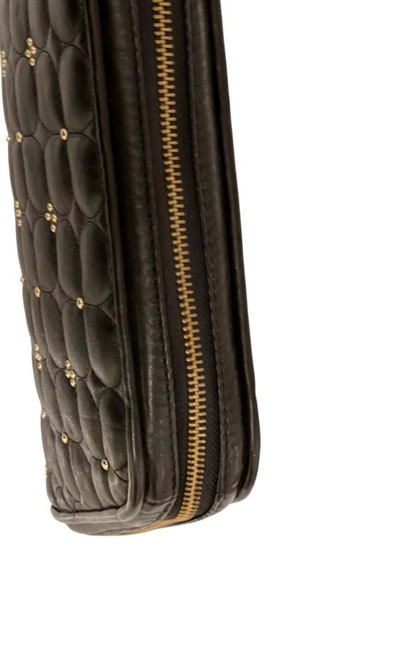 Black Leather Clutch BCBGMAXAZRIA