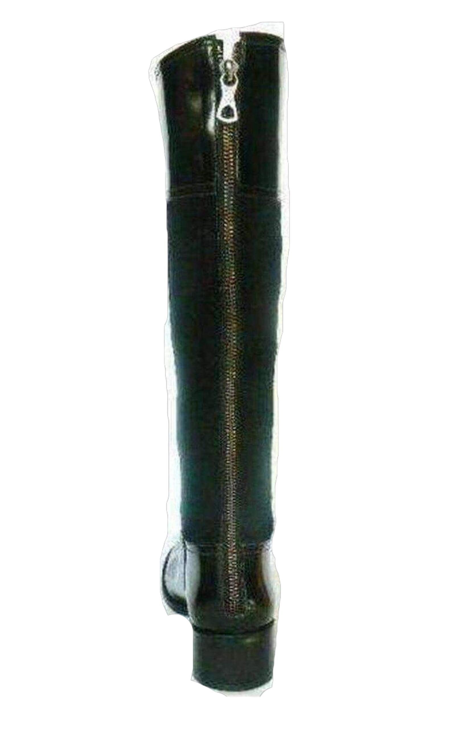 Black Leather Knee High Lorraine Boots BCBGMAXAZRIA