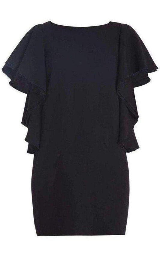 Black Solace Ruffle Sleeve Dress BCBGMAXAZRIA